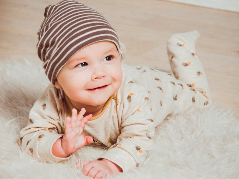 Baby's gentle hands while sleeping