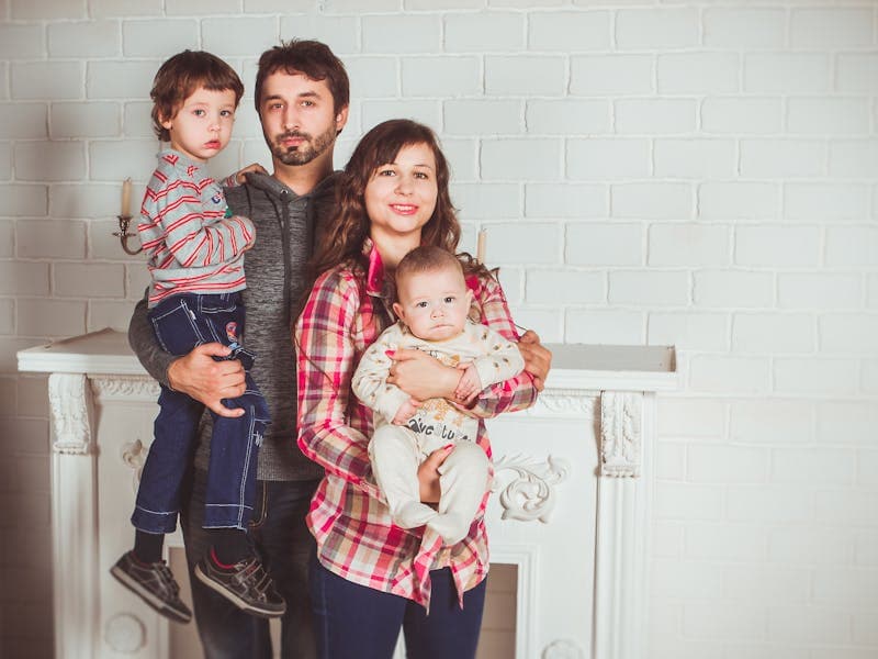 Parent holding baby during bedtime routine